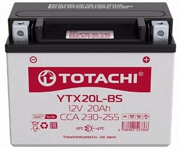 Аккумулятор TOTACHI MOTO CMF 5а/ч YTX5L-BS L 