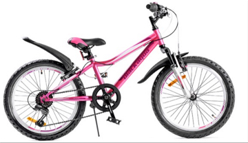 Велосипед Black Aqua Lady 20", 1s (со светящимися колесиками, фиолетовый-розовый) 