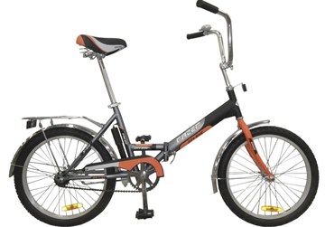 Велосипед RACER 20-6-31 складной, серо-оранжевый (Россия) 