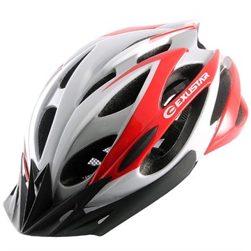 Шлем велосипедный, 23 вент. отверстия, красно-серо-белый, размер S/M (55-58см) (TW) 